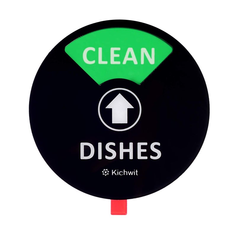 Kichwit Dishwasher Magnet Clean Dirty Sign Indicator with Running and Empty Options, Works on All Dishwashers, Non-Scratch Strong Magnetic Backing, Residue Free Adhesive Included, 4 Inch, Black - Image 5